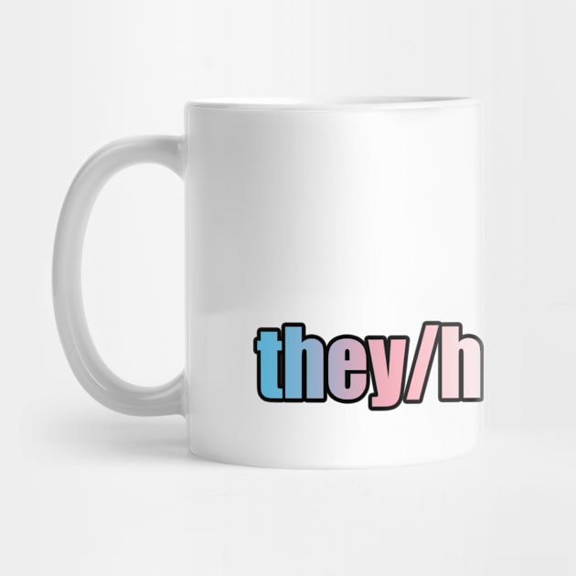 They/He & Trans Pride - Pronouns with Lavender by Nellephant Designs
